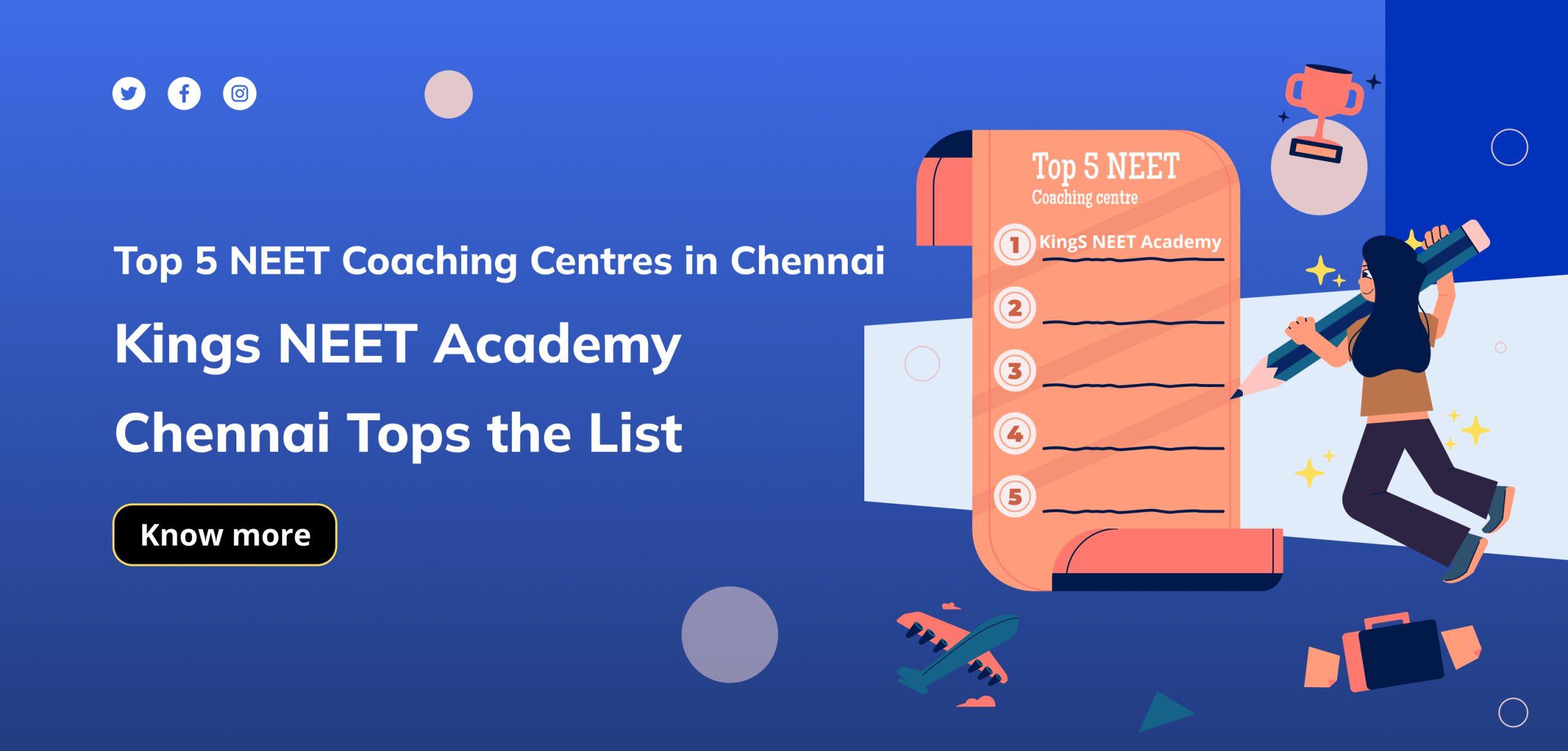 Top 5 NEET Coaching Centers in Chennai: Kings NEET Academy Chennai Tops the List